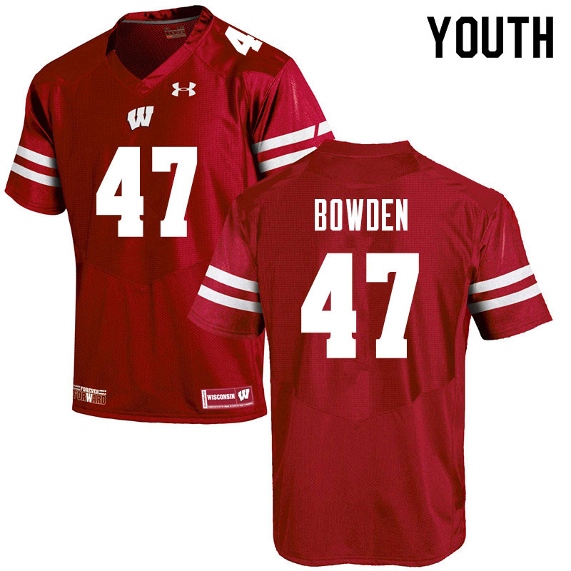 Youth #47 Peter Bowden Wisconsin Badgers College Football Jerseys Sale-Red